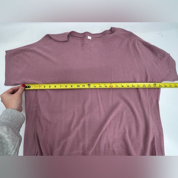 Lululemon Be At Ease Cashmere Blend Poncho Sweater One Size Pink Taupe - Picture 7 of 8